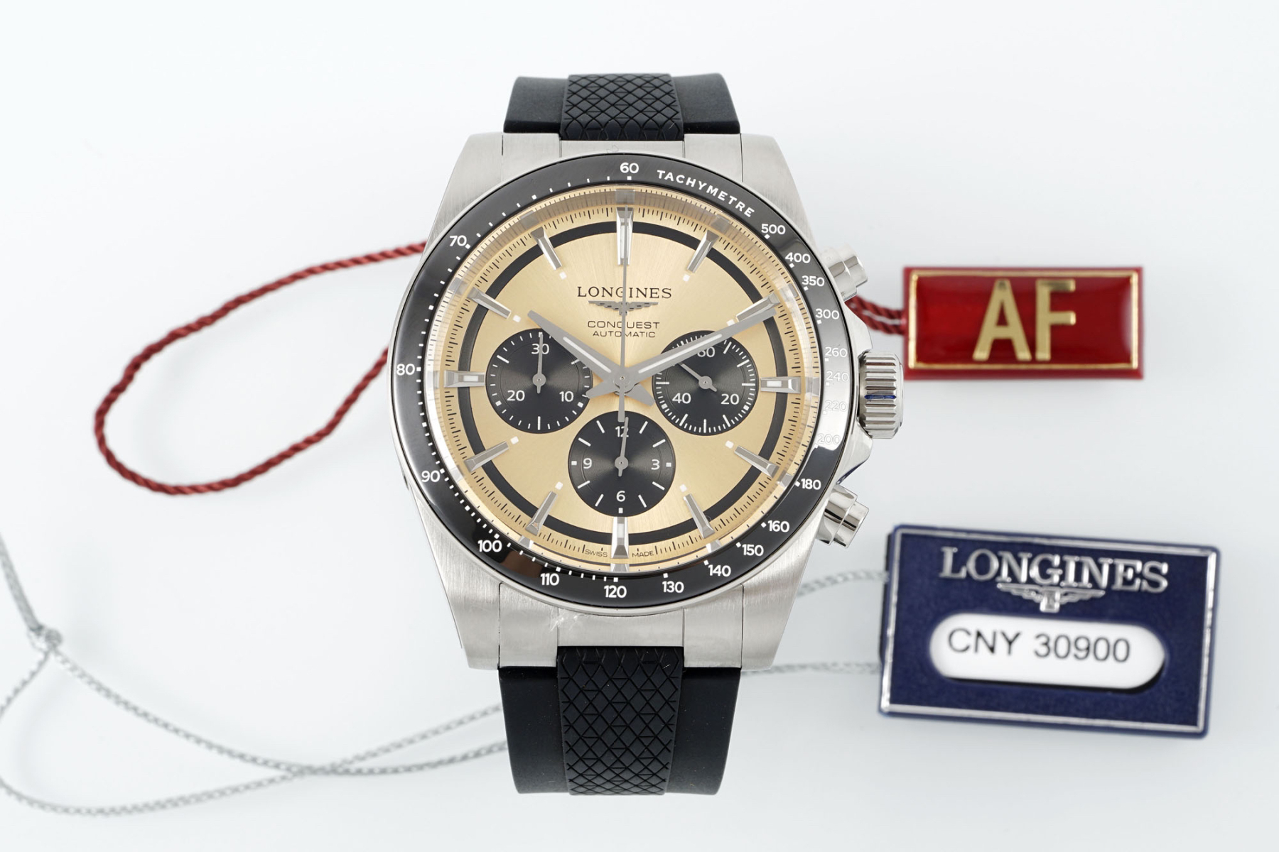 ロンジン「Longines」コンクエスト クロノグラフ メンズウォッチ 42mm