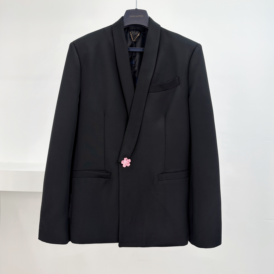 ルイ・ヴィトン「Louis Vuitton」25SS ピンクフラワー テーラードジャケット