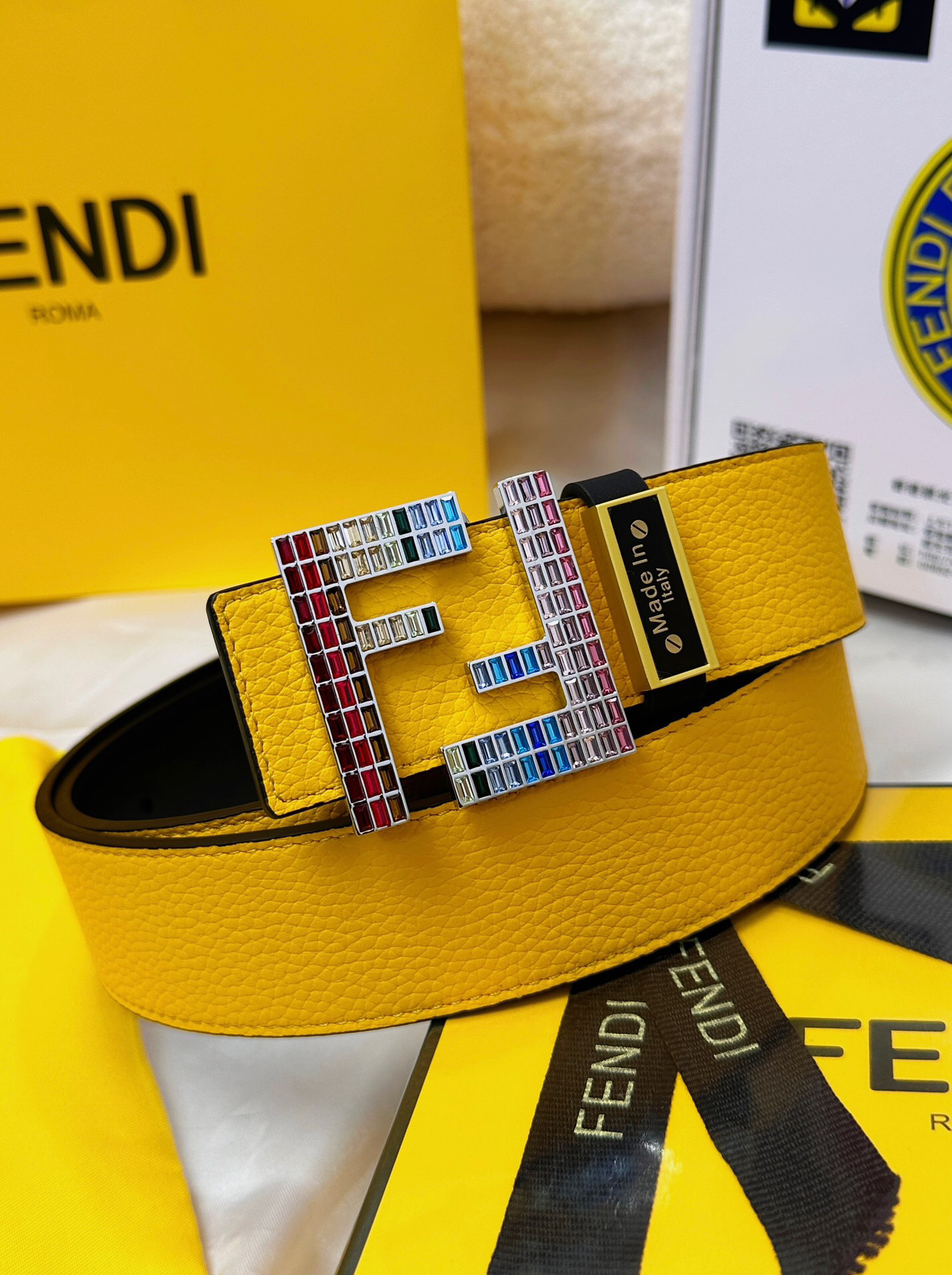 フェンディ「Fendi」FF ベルト - リバーシブル フックベルト