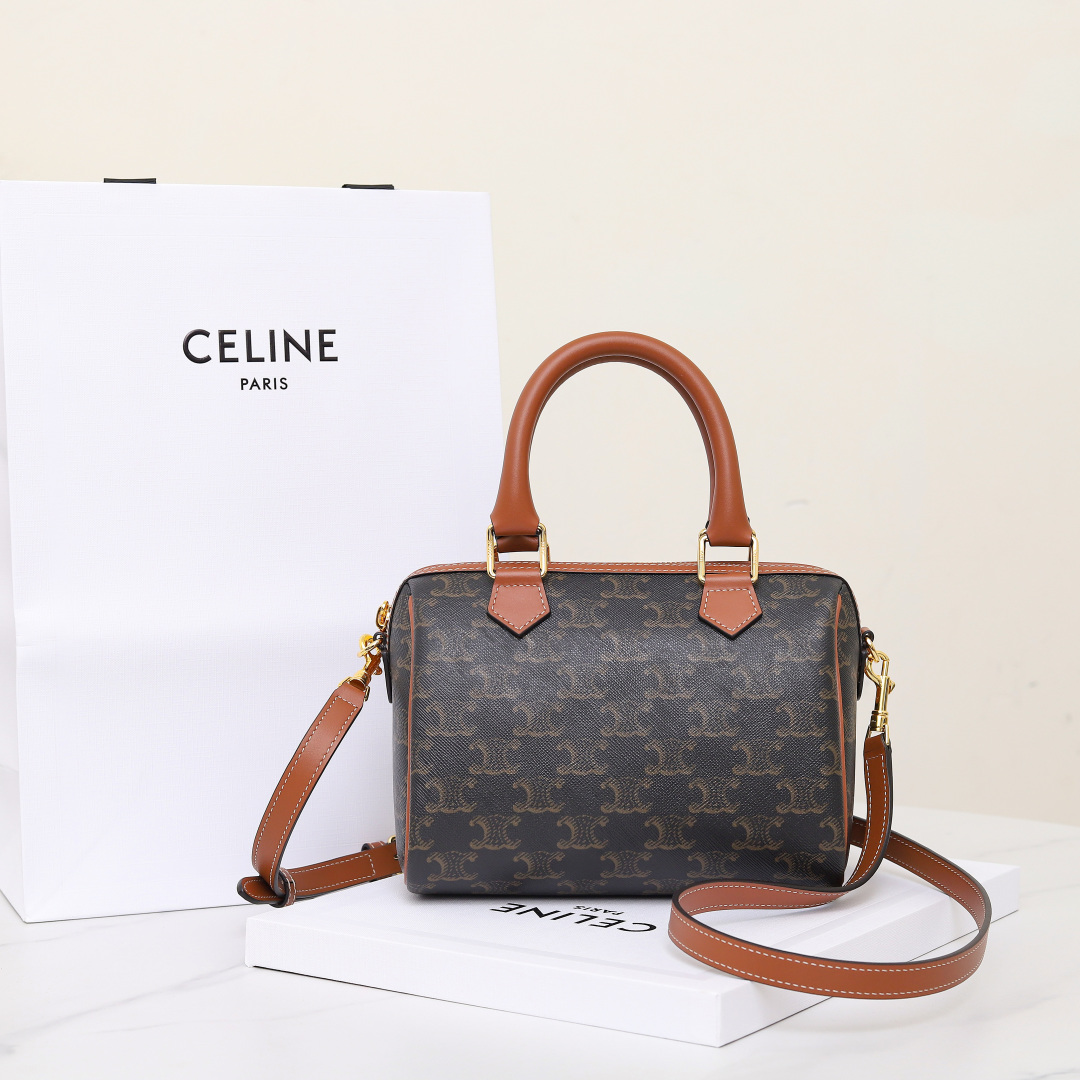 celine ボストンバッグ CELINE】セリーヌ トリオンフ スモール ボストンバッグ (CELINE