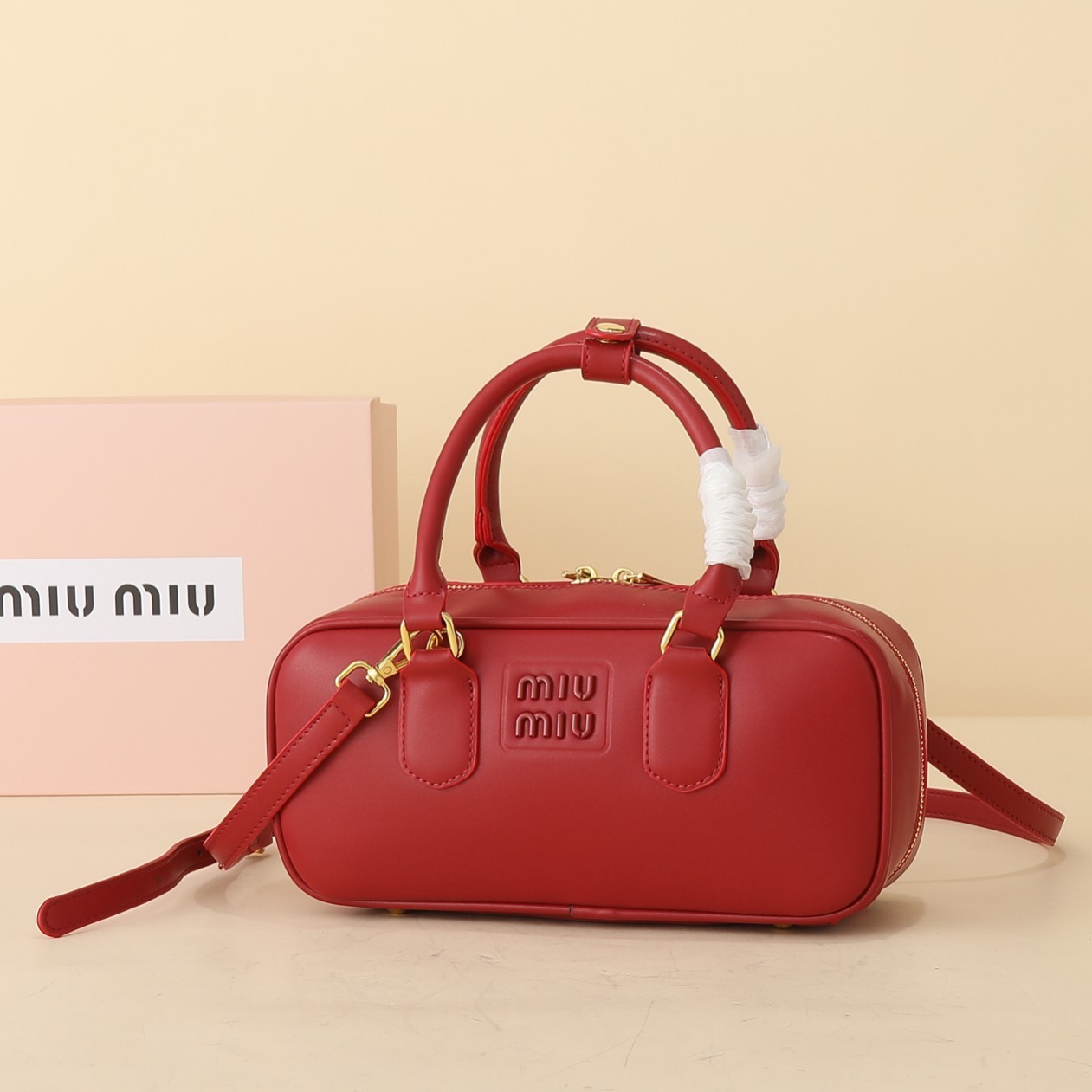 ミュウミュウ アルカディ レザー ラージバッグ「Arcadie Bag」