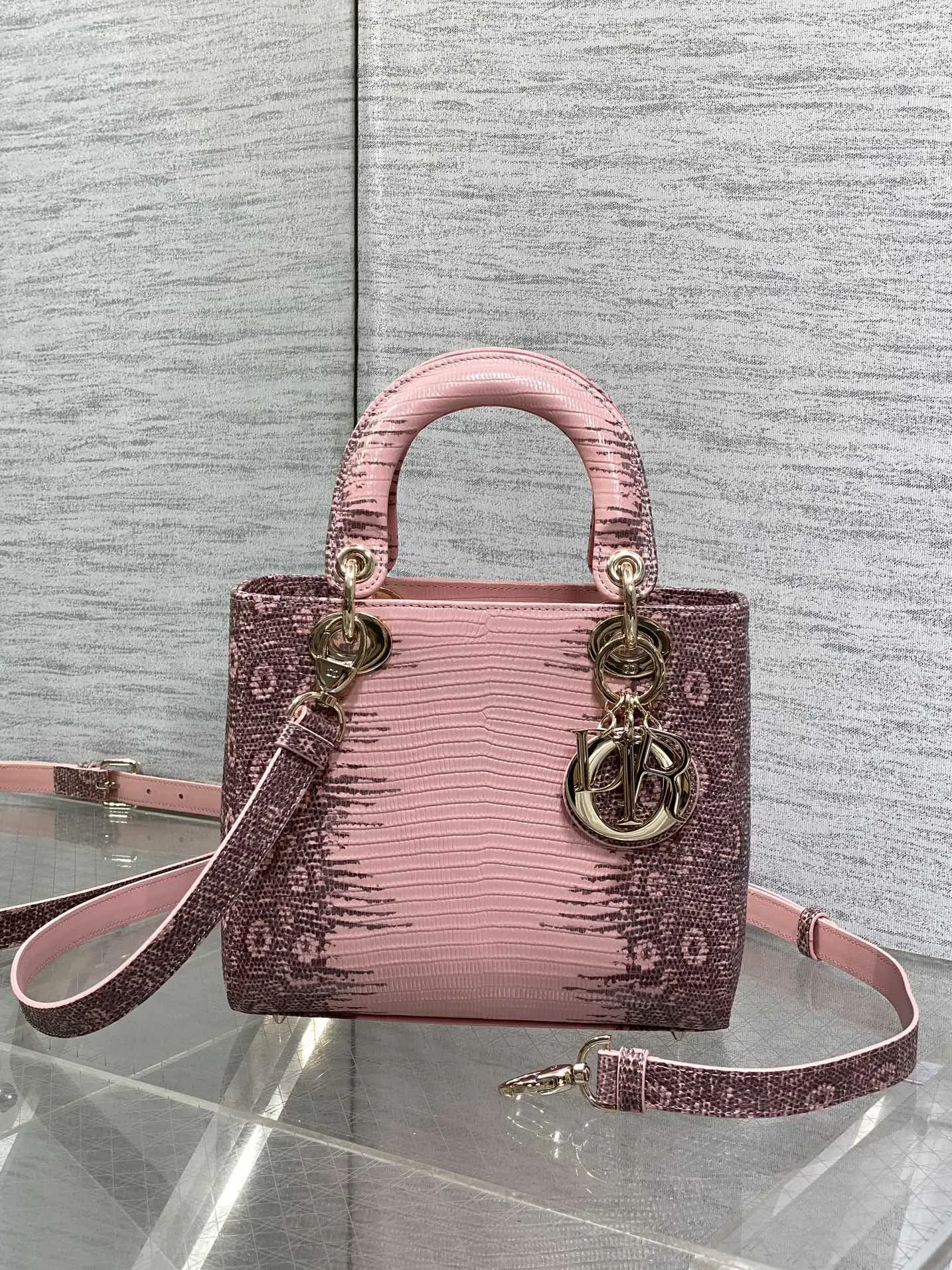 ディオール「Dior」グレーティガー レザーハンドバッグ