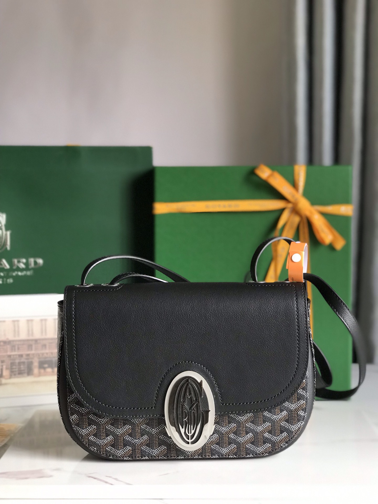 ゴヤール「Goyard」ゴヤルディーヌ帆布＆レザー トートバッグ