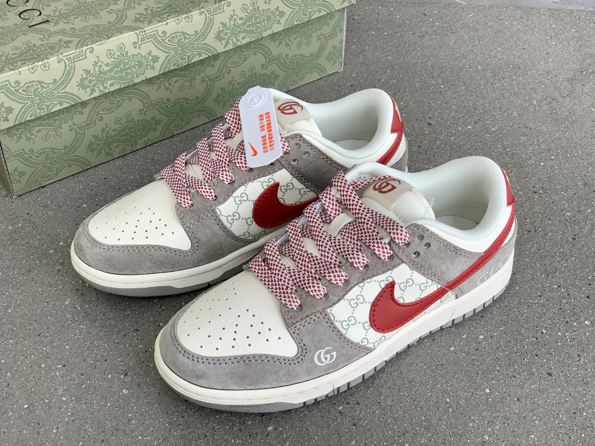 「コラボモデル」Gucci x NikeSB Dunk Low クラシック カジュアルスニーカー