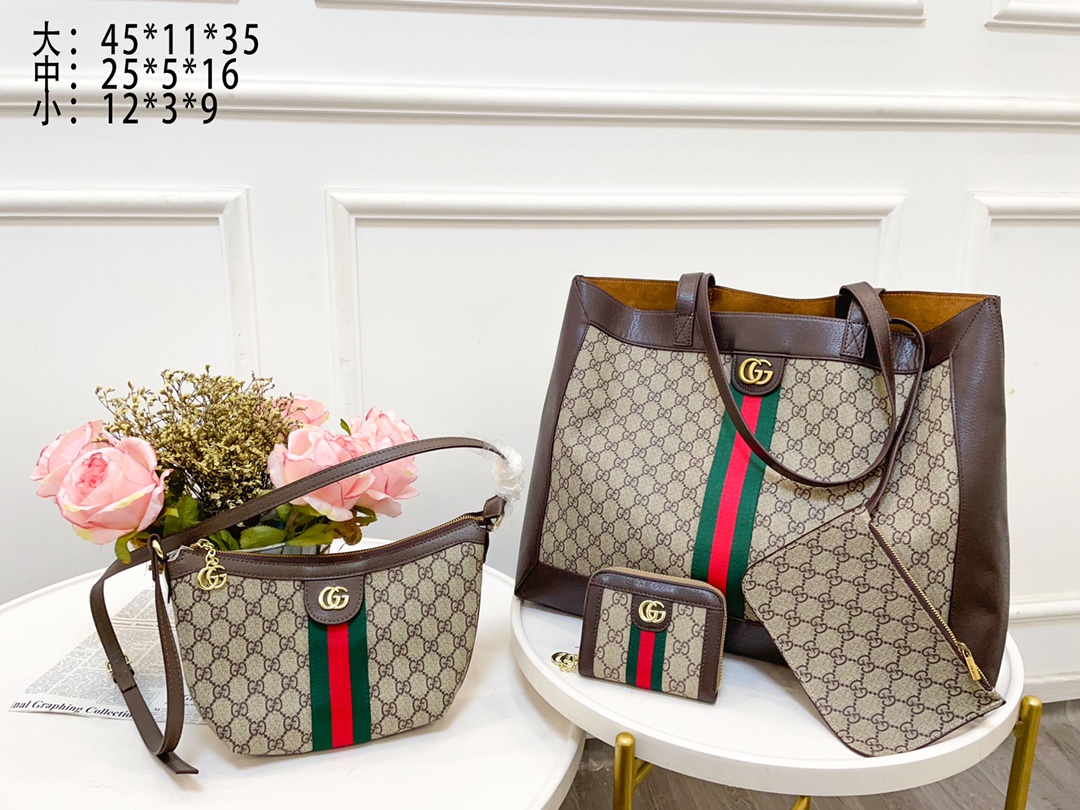 「グッチ」Gucci トートバッグ＋ムーンバッグ＋財布 3 点セット3点セット 限定セール大人気販売中