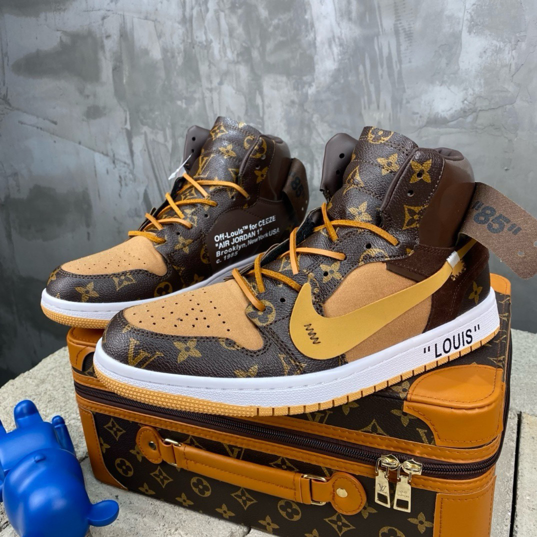 「コラボモデル」Louis Vuitton x Nike Air Jordan 1 High スニーカー