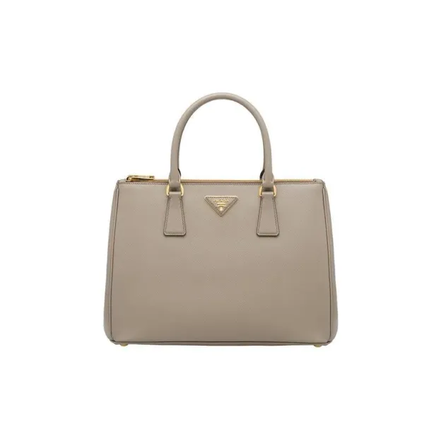 プラダ「Prada」レザー トップハンドルバッグ