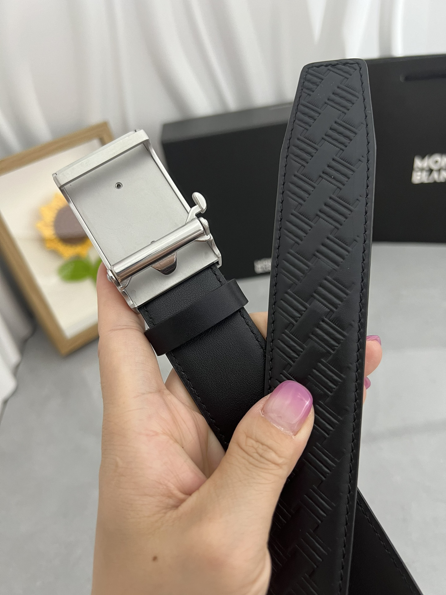 【厳選在庫】Montblanc ビジネスマン正装ベルト「全長約 100cm」