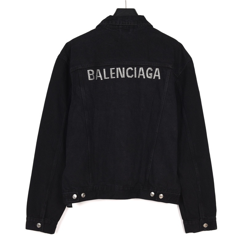 Balenciaga / バレンシアガ 24ss 背中にホットフィックスでロゴが付けられたジーンズジャケット