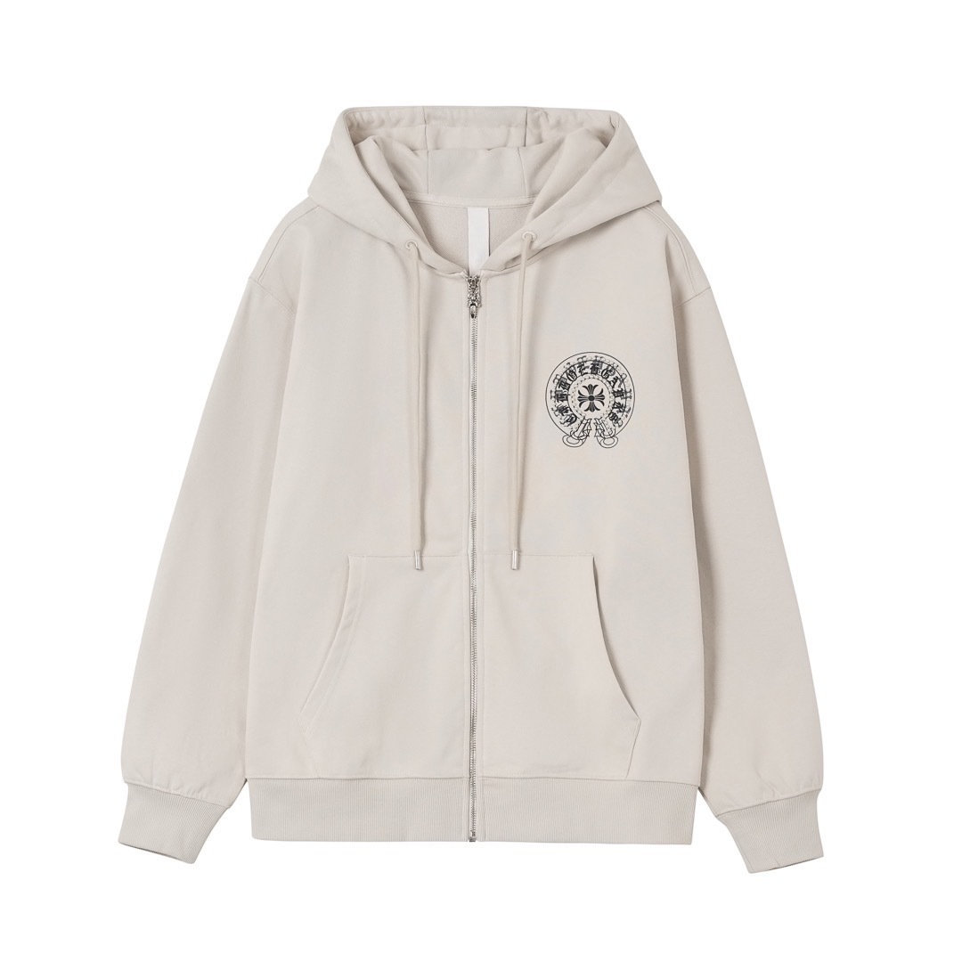 クロムハーツ「Chrome Hearts」秋冬ロングスリーブ ジップアップフーディ - ユニセックス