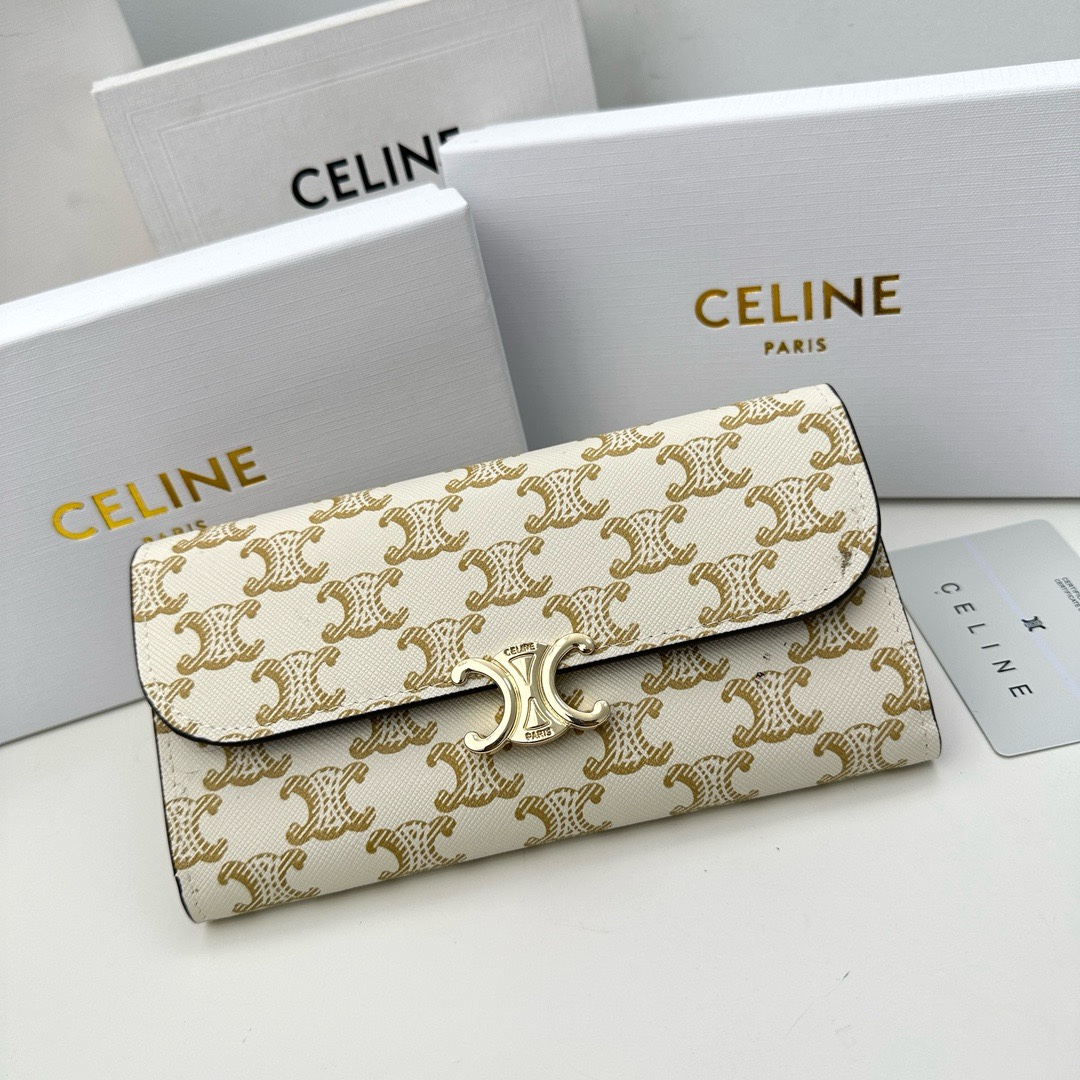 セリーヌ「Celine」TRIOMPHE CANVAS ロングウォレット