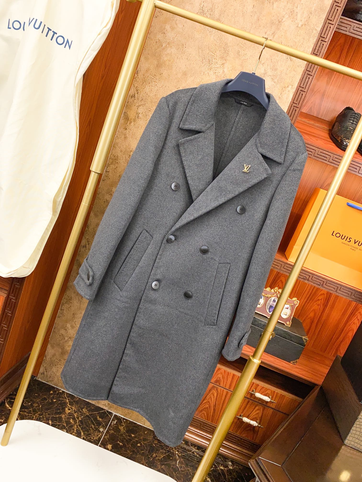 ルイ・ヴィトン「Louis Vuitton」メンズ カシミア オーバーコート