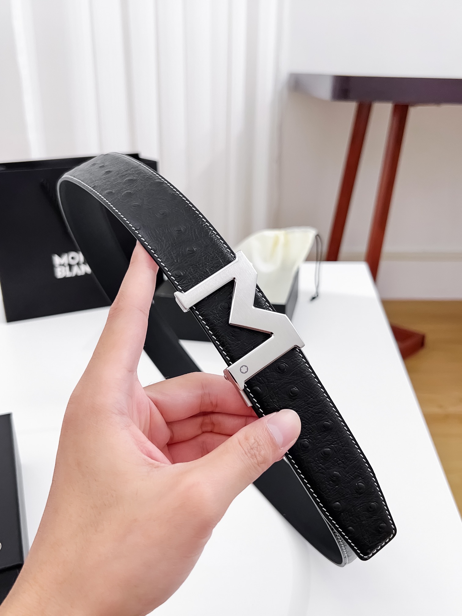【厳選在庫】Montblanc ビジネスマン正装ベルト「全長約 100cm」