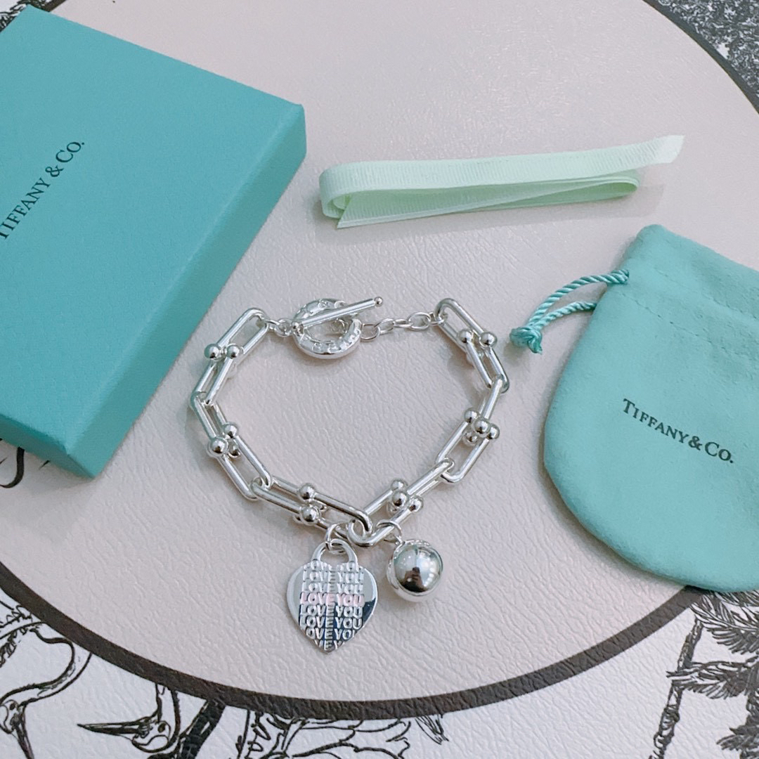 ティファニー「Tiffany & Co.」ポリッシュドシルバーリンク ブレスレット