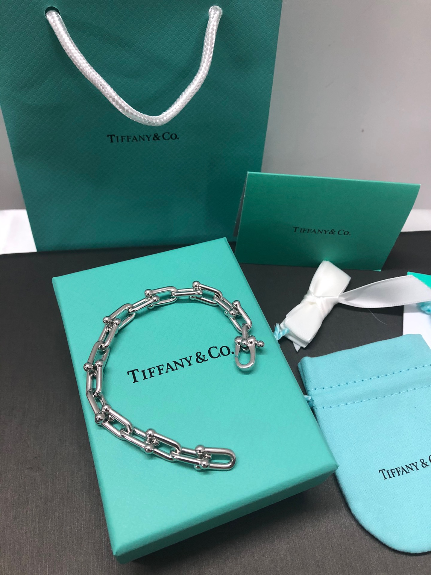 ティファニー「Tiffany & Co.」ポリッシュドシルバーリンク ブレスレット