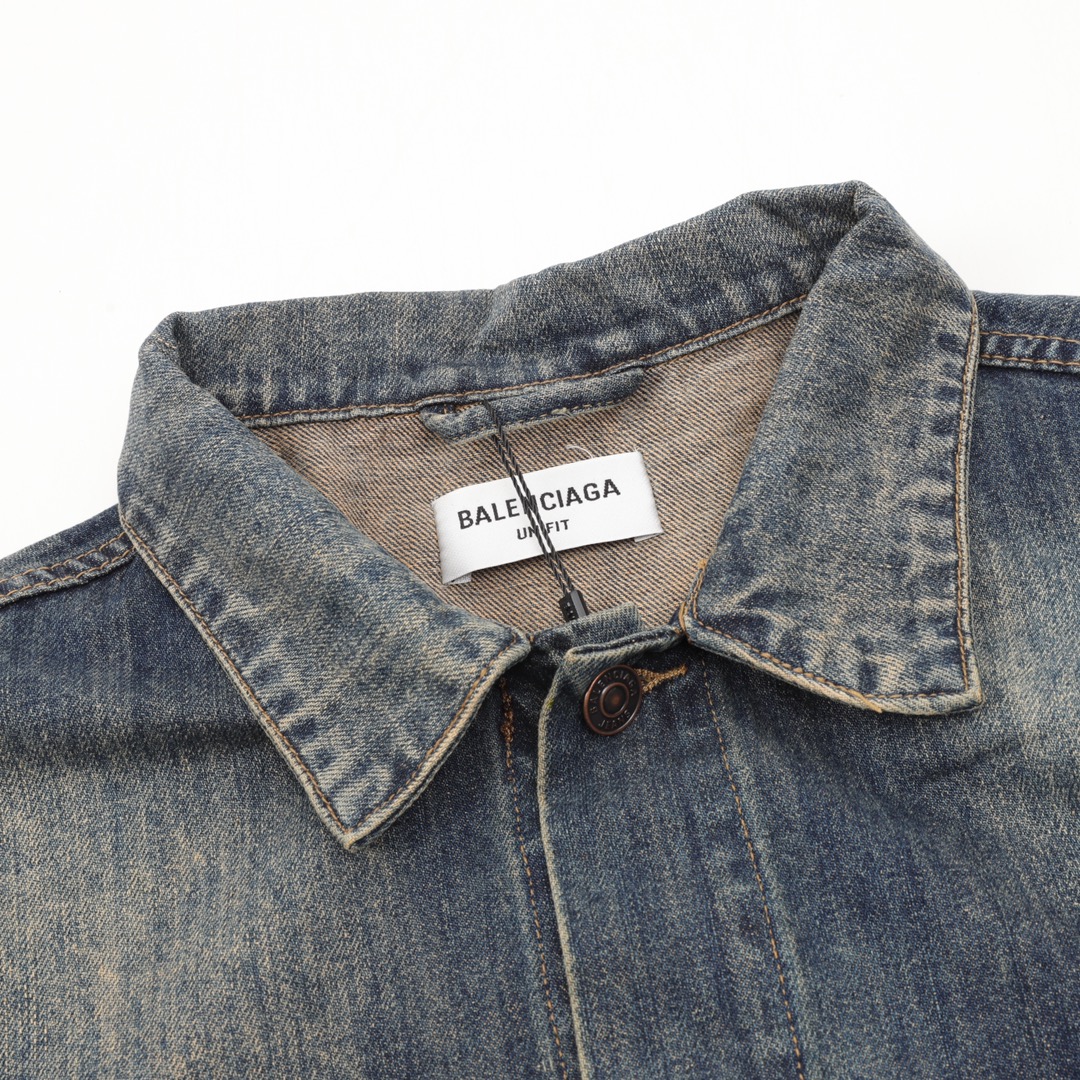 Balenciaga / バレンシアガ 23Fw ダブル B のアルファブットの手描きグラフィティプリントのジーンズジャケット