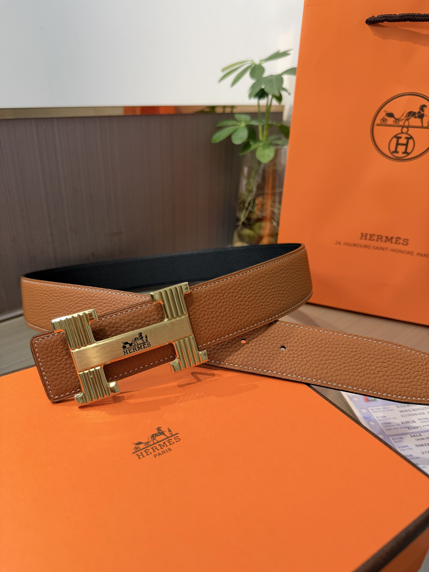 【限定入荷】Hermès フレンチ紳士ベルト「全長約 100cm」