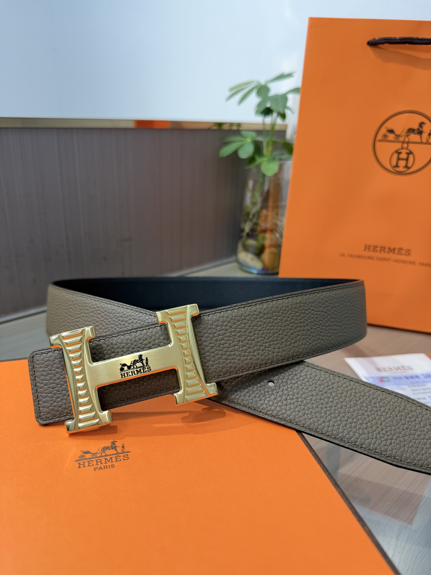 【限定入荷】Hermès フレンチ紳士ベルト「全長約 100cm」