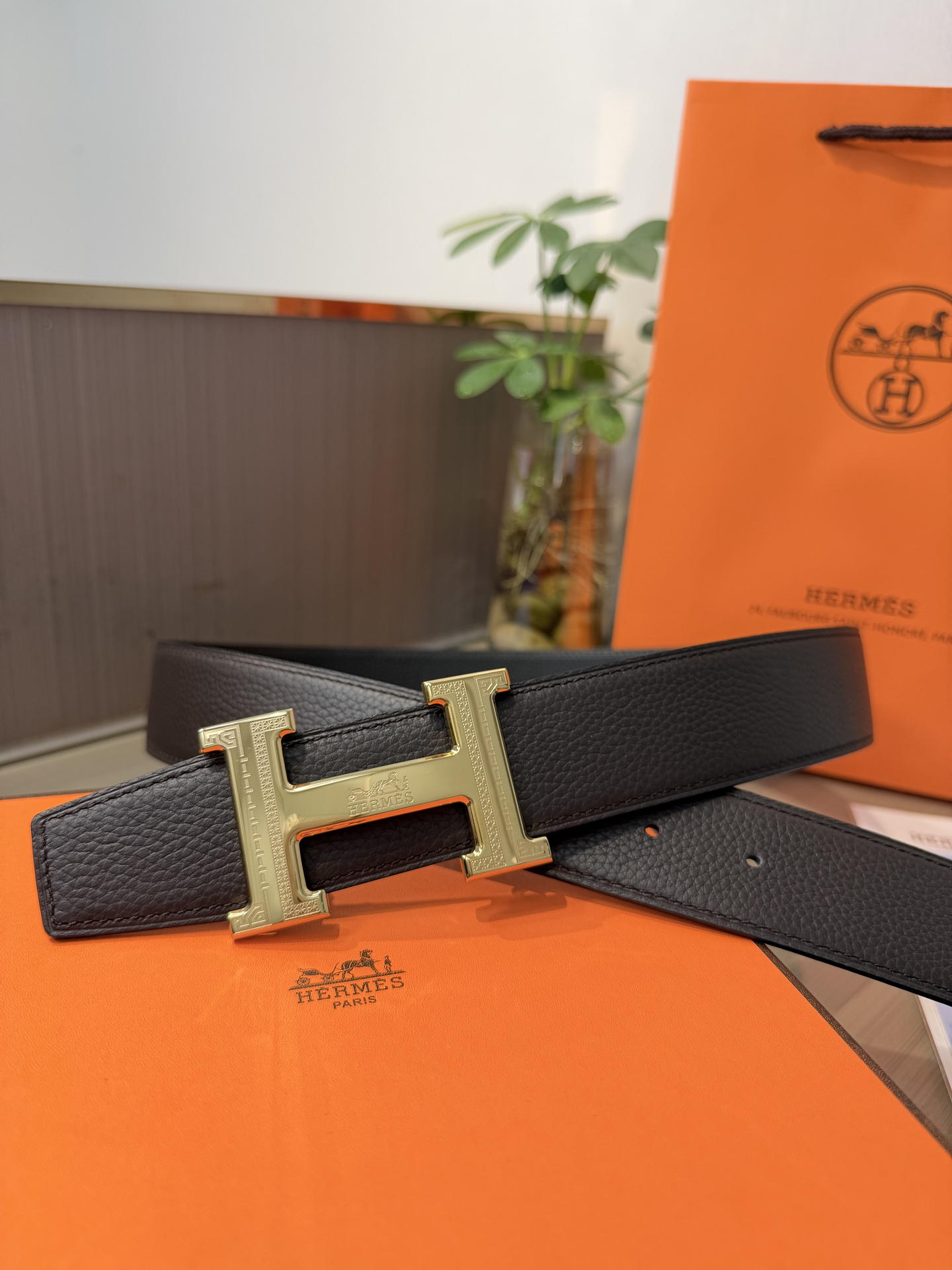 【限定入荷】Hermès フレンチ紳士ベルト「全長約 100cm」