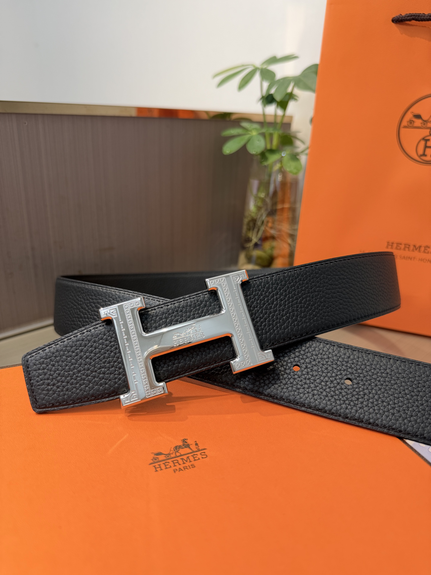 【限定入荷】Hermès フレンチ紳士ベルト「全長約 100cm」