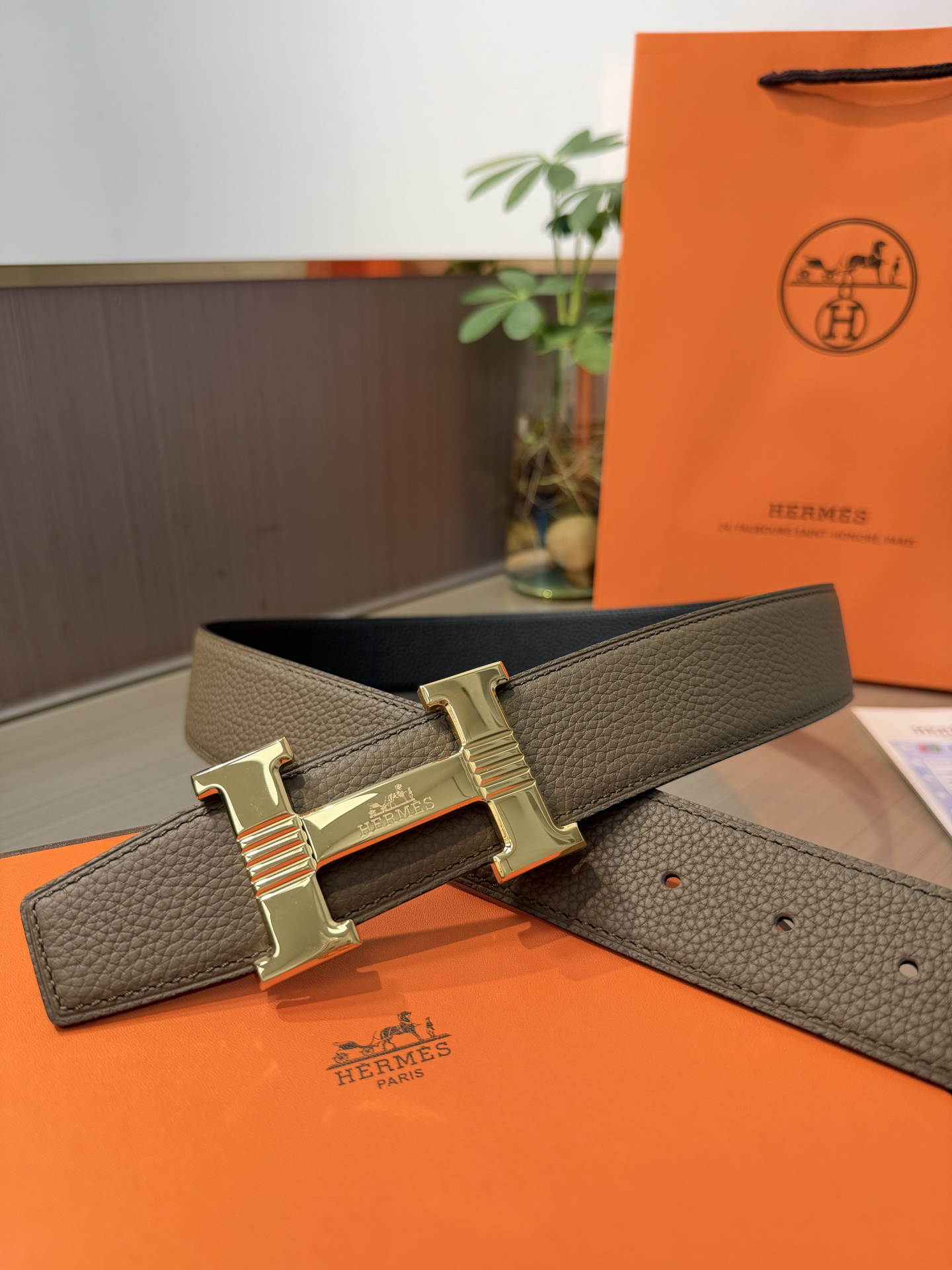 【限定入荷】Hermès フレンチ紳士ベルト「全長約 100cm」