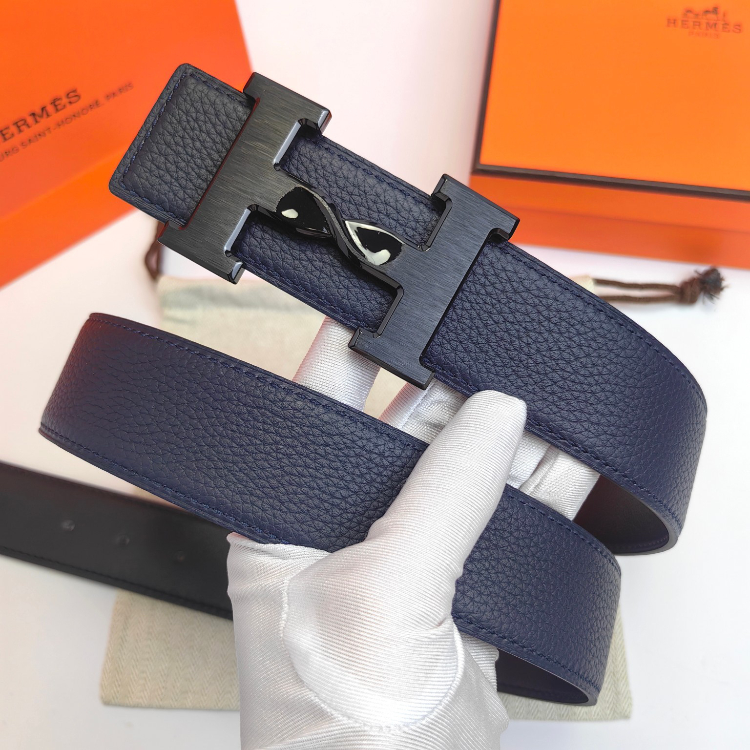 【限定入荷】Hermès フレンチ紳士ベルト「全長約 100cm」