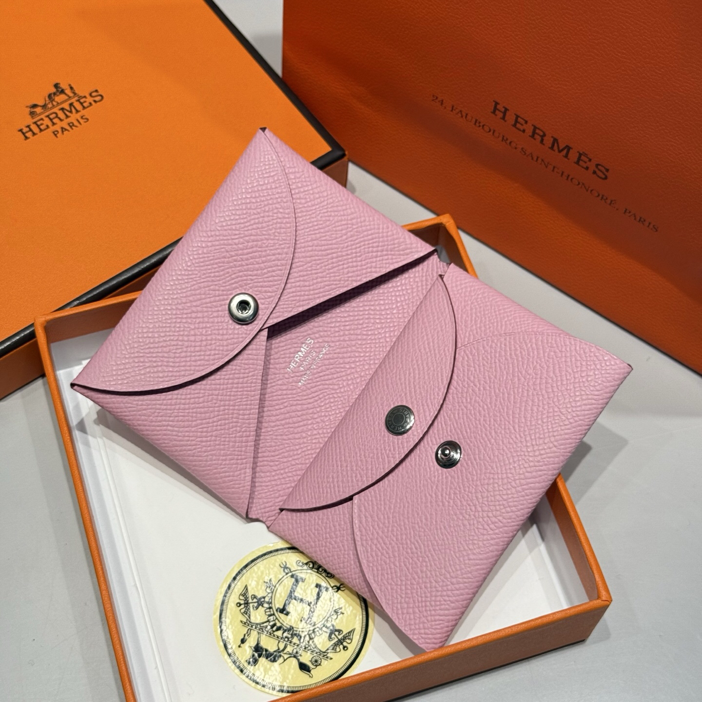 【限定新入荷】エルメス Calvi Duo 二層仕様カードケース「薄型収納」