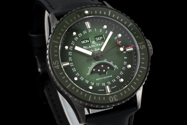 ブランパン「Blancpain」フィフティ・ファゾム バチスカーフ コンプリートカレンダー ムーンフェイズセラミック 自動巻きダイバーズウォッチ43.6mm