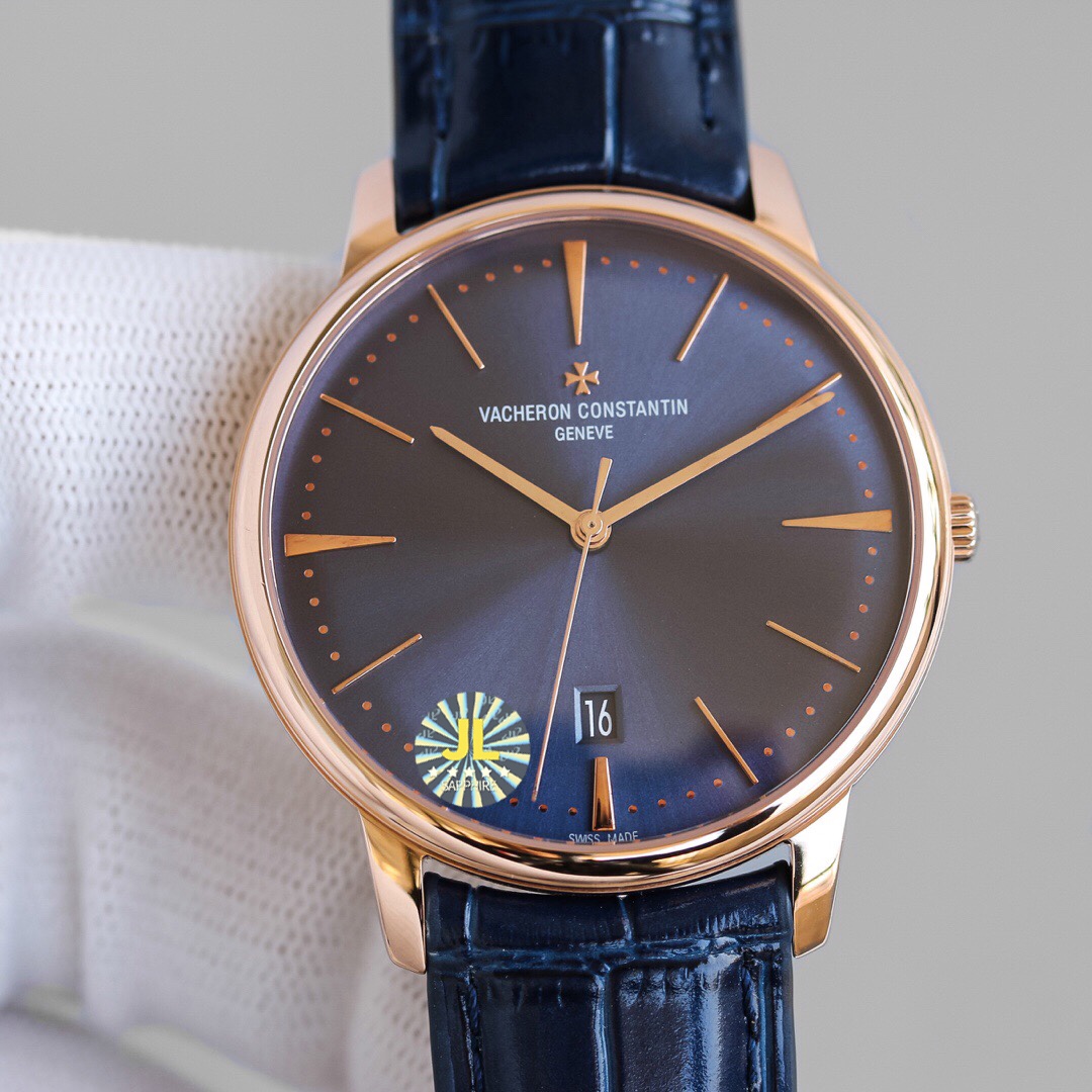 ヴァシュロン・コンスタンタン「Vacheron Constantin」蓝ガラス メンズウォッチ40MM