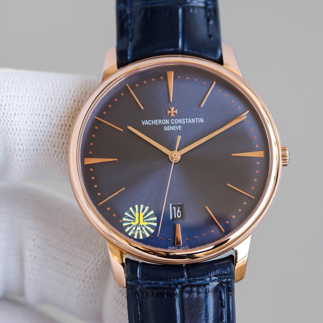 ヴァシュロン・コンスタンタン「Vacheron Constantin」蓝ガラス メンズウォッチ40MM