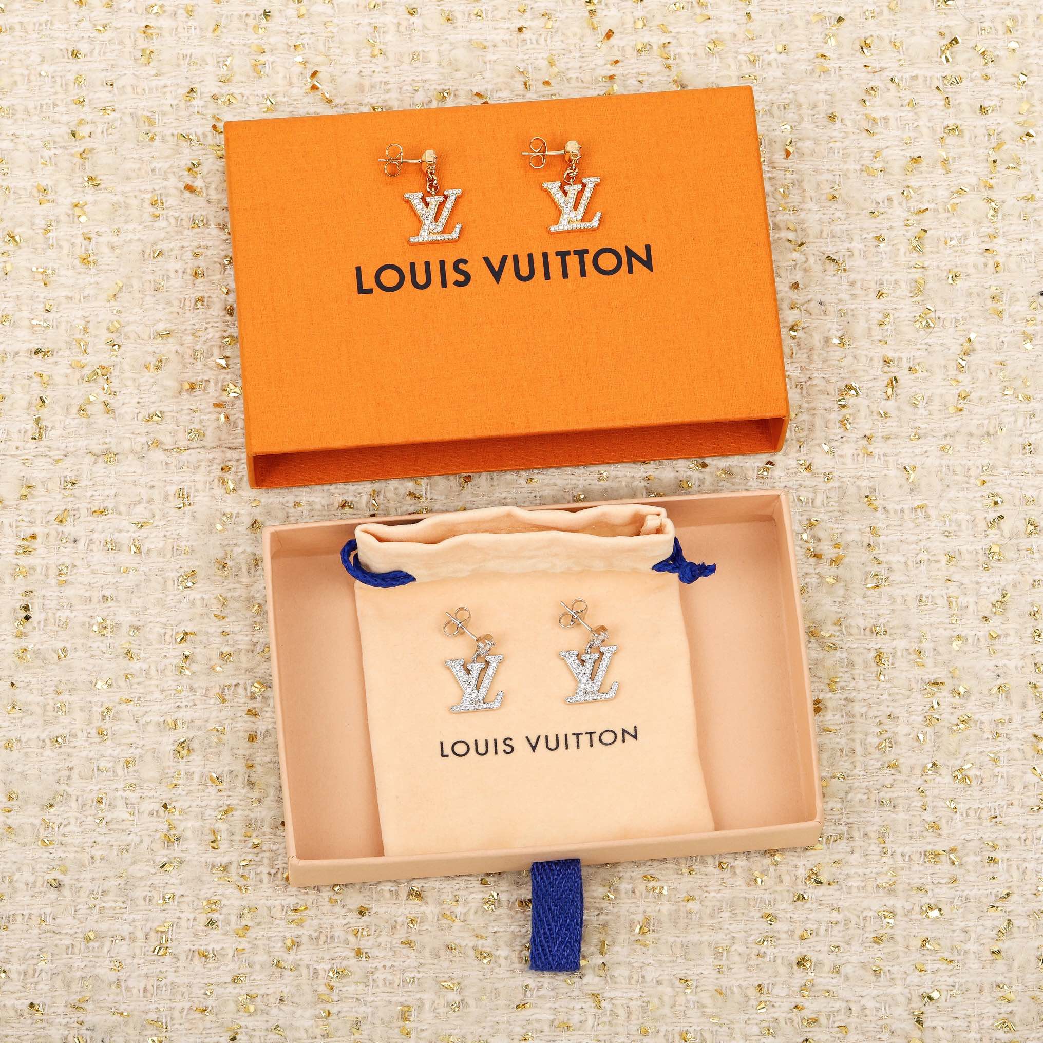 ルイ・ヴィトン「Louis Vuitton」 Idylle Blossom ピンクダイヤモンド・イヤリング（イヤリング）