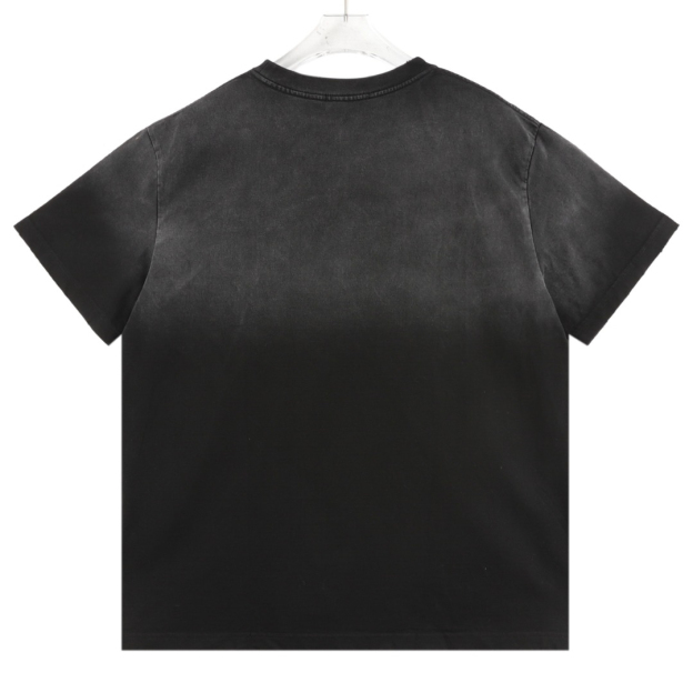 プラダ「Prada」 グラデーション ハンドペイント レター クルーネックTシャツ