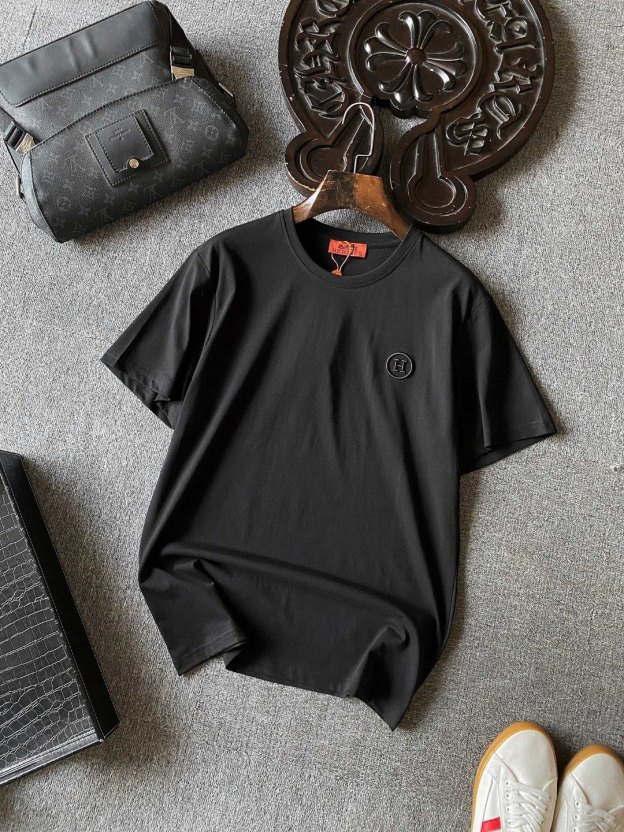 【ワンフォーワン】エルメス「Hermès」Hエンブロイダリー クルーネック Tシャツ【在庫僅少】