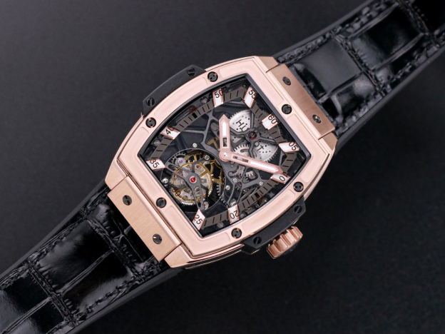 ユーボット「Hublot」MASTERPIECEシリーズ906モデルの真陀フライホイール腕時計45mm