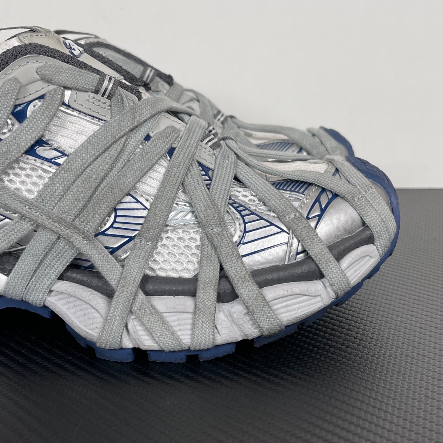 バレンシアガ「Balenciaga」Sneaker Tess 3XL 10th B款 バンドストラップ シルバー ブルー スニーカー