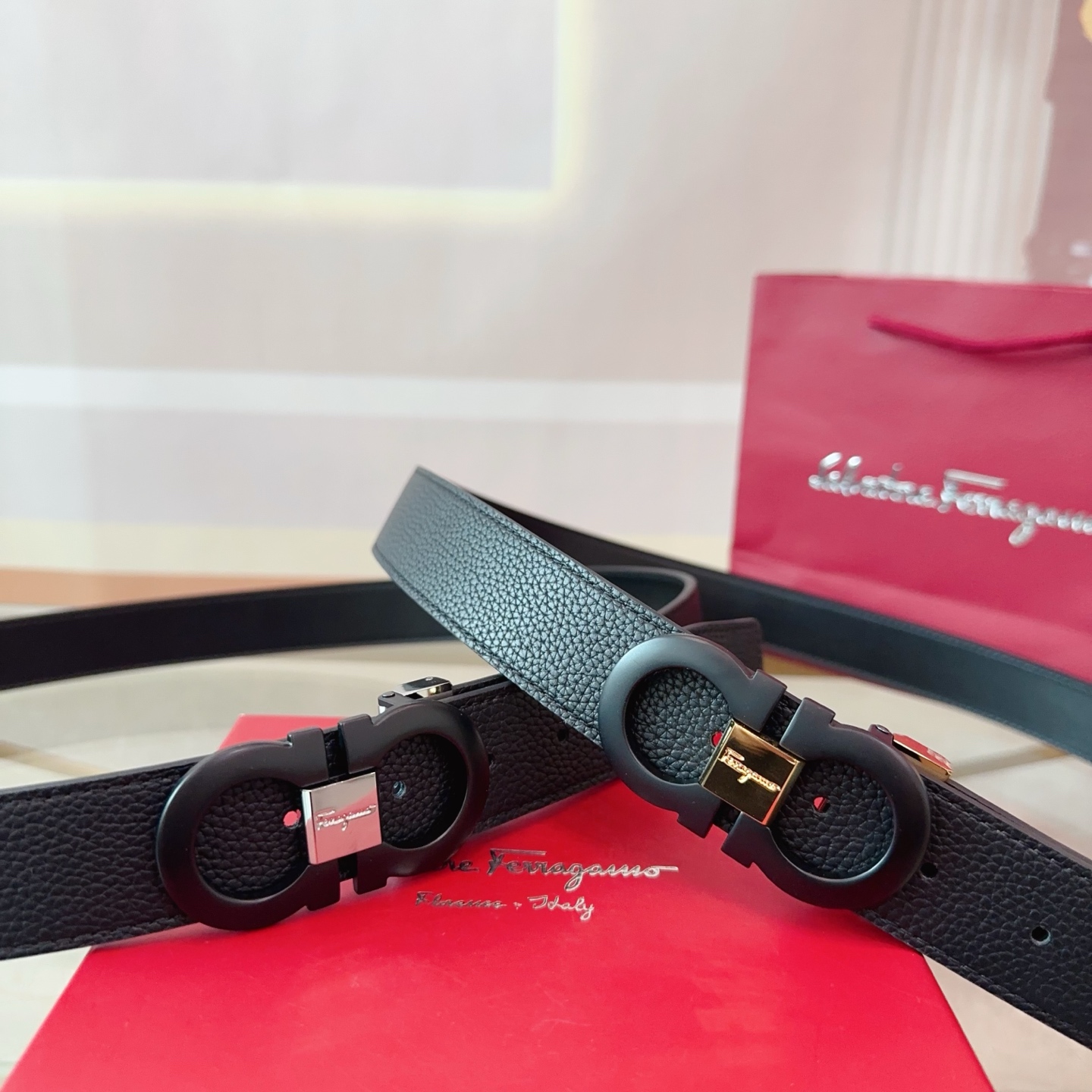 フェラガモ「Ferragamo」 ダブルフェイス ガンチーニ ベルト