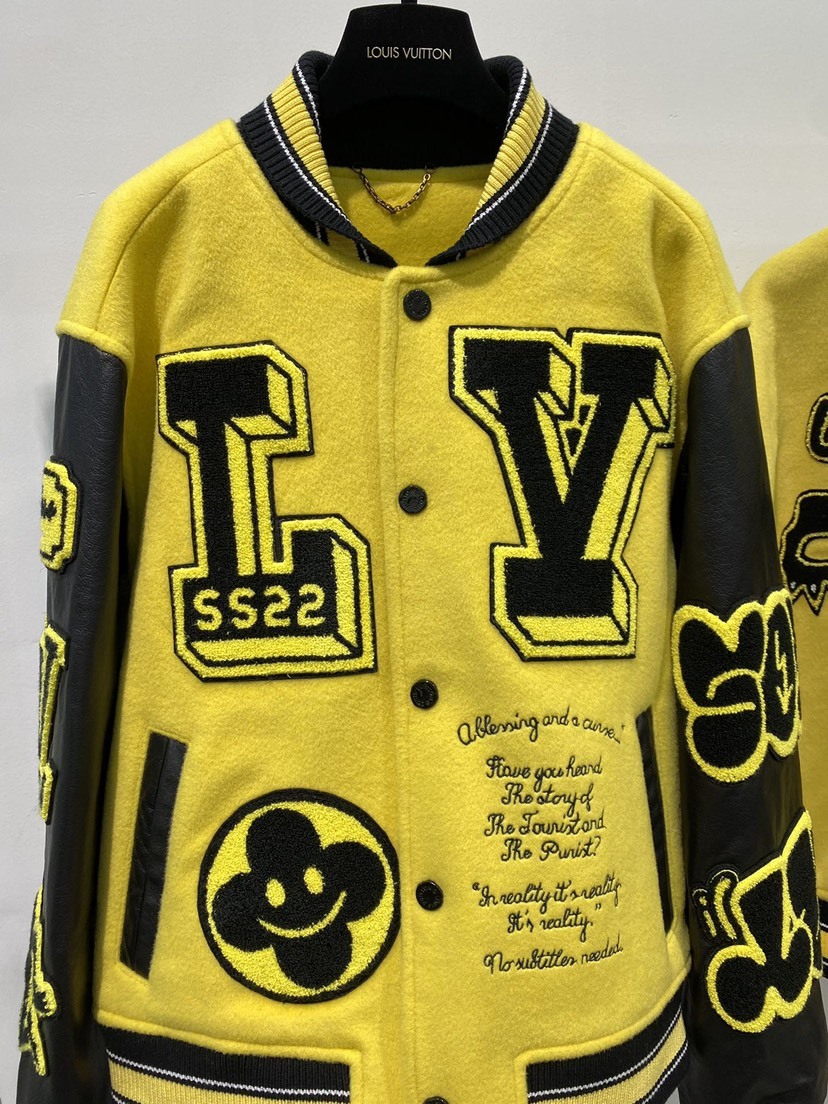 ルイ・ヴィトン「Louis Vuitton」ウール＆レザー コンビネーション ジャケット アウコート着