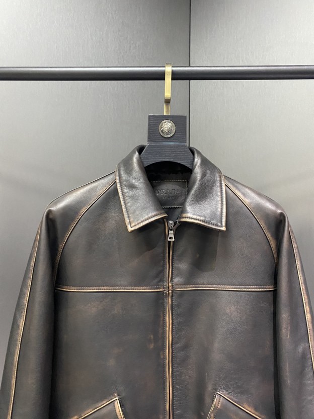 プラダ「Prada」秋冬新作 メンズヘッドレザージャケット
