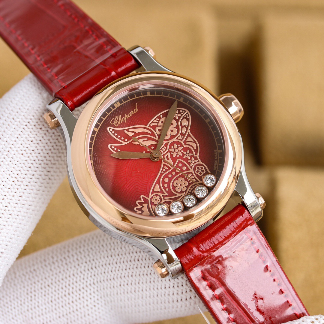 ショパール「Chopard」ハッピーダイヤモンド ウサギレディースウォッチ30mm
