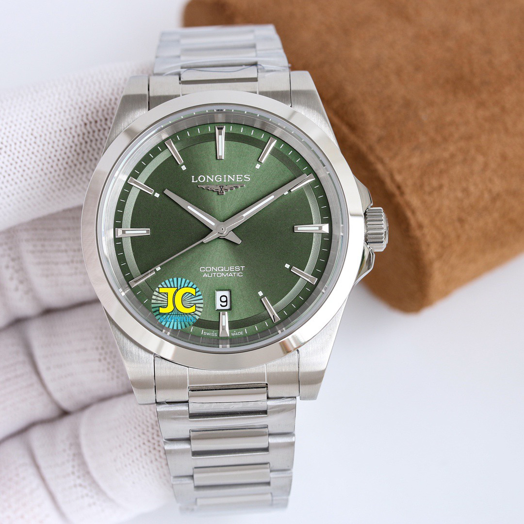 ロンジン「Longines」Conquestステンレススチール メンズウォッチ41MM