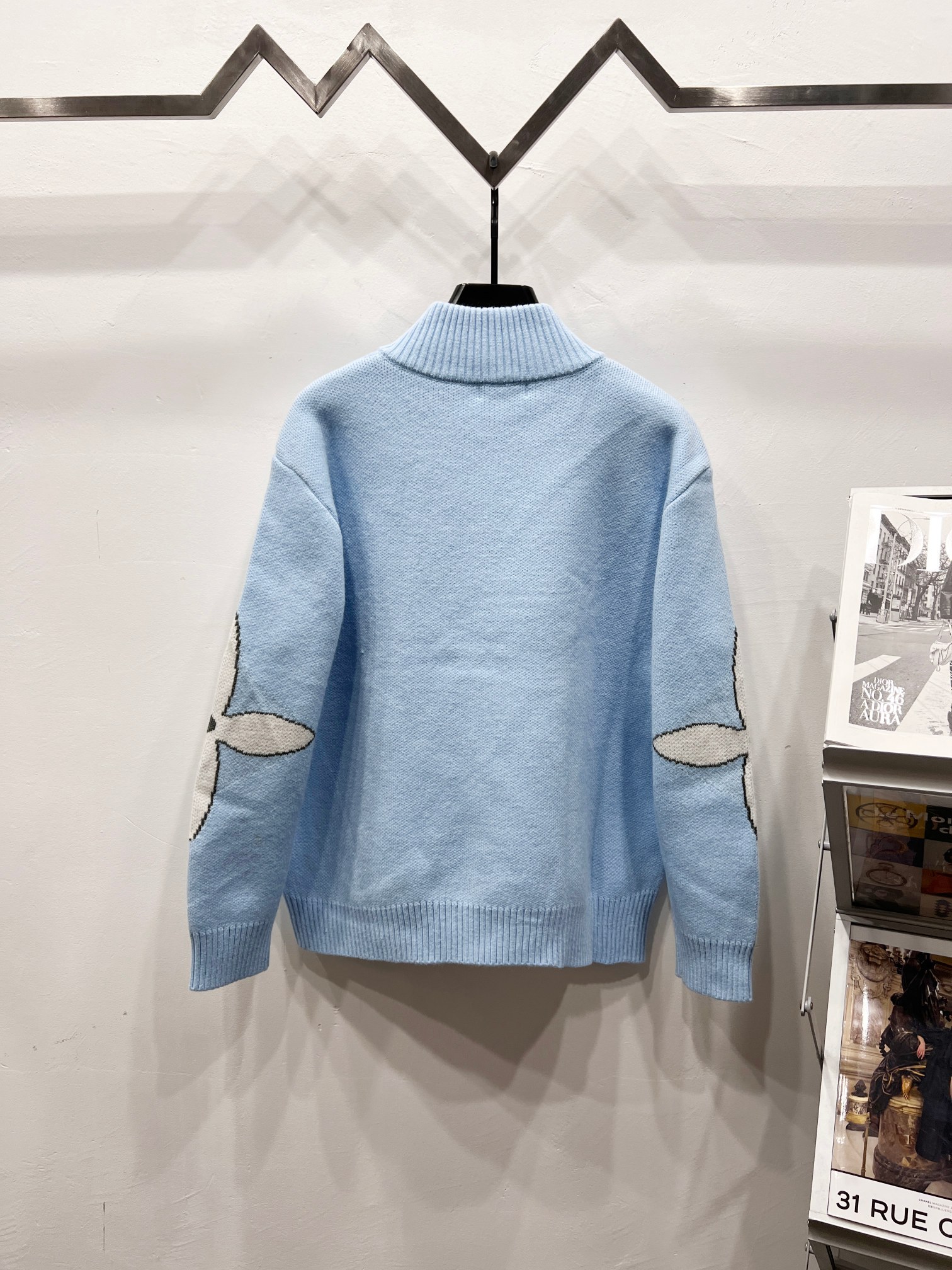 ルイ・ヴィトン「Louis Vuitton」クラシックジャージー編みウールプルオーバータートルネックセーター