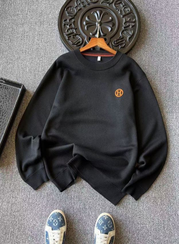 エルメス「Hermès」秋冬用ラウンドネックニットセーター