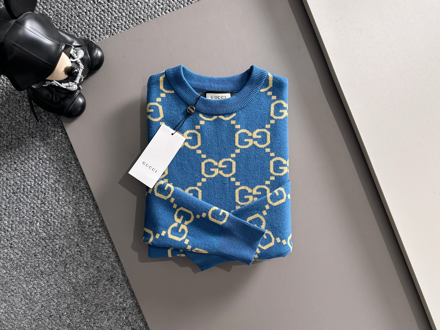 グッチ「Gucci」秋冬ウール混紡丸首プルオーバーニットセーター