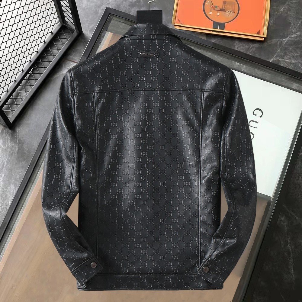 グッチ「Gucci 」秋冬新作メンズラペルレザージャケット