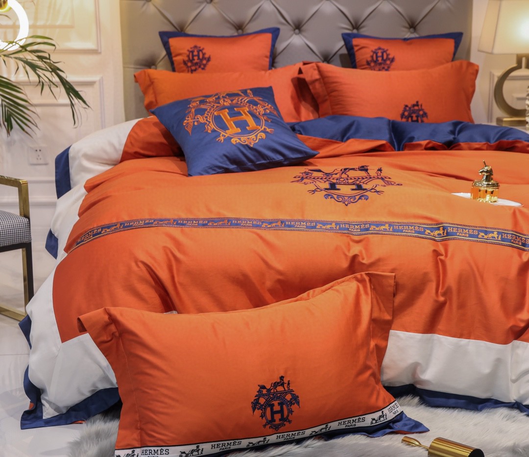 エルメス「Hermès」プレミアムコットン デジタルプリント 4点セット