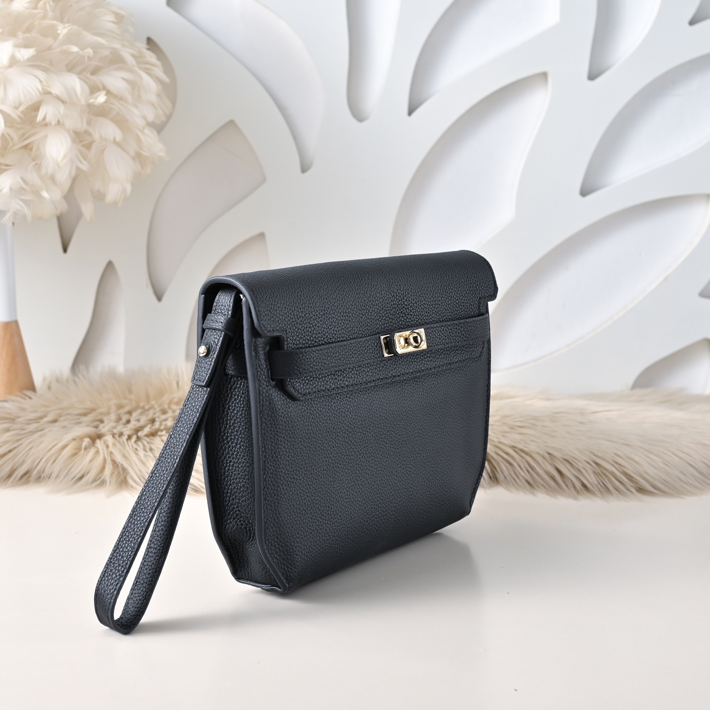 エルメス ケリー 22 ストーンパターンレザー バッグ「Kelly Depeches」