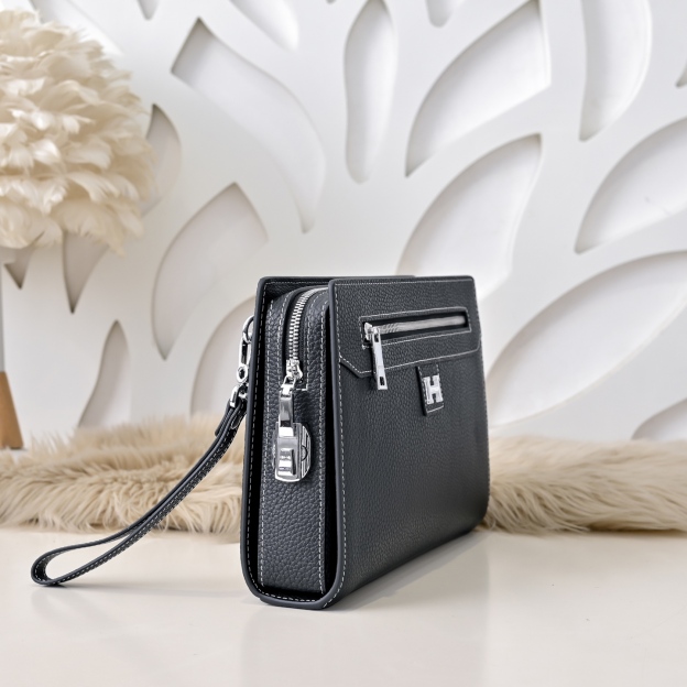 エルメス ジップ レザー クラッチバッグ