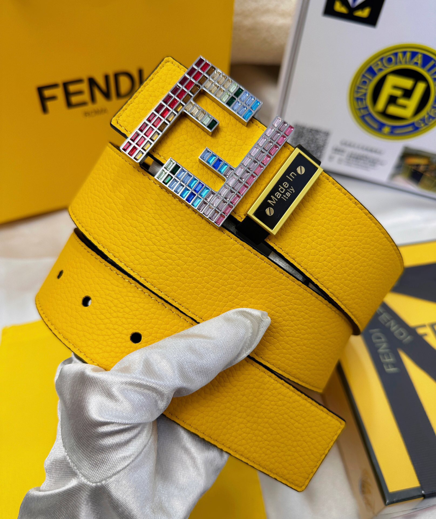 フェンディ「Fendi」FF ベルト - リバーシブル フックベルト