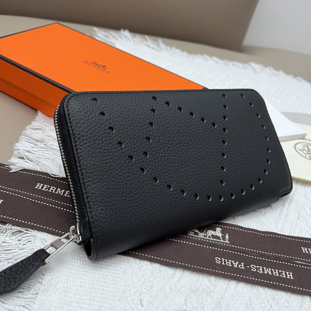 エルメス「Hermès」ファスナー式レザーウォレット 10色