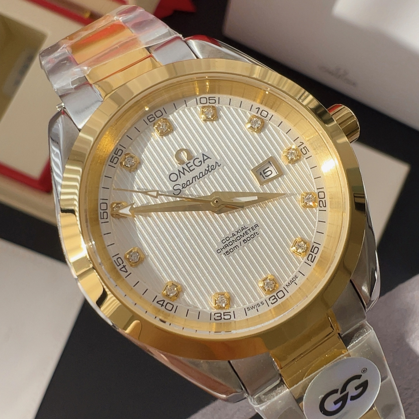 オメガ「Omega」アクアテラ 34mm マスタークロノメーター